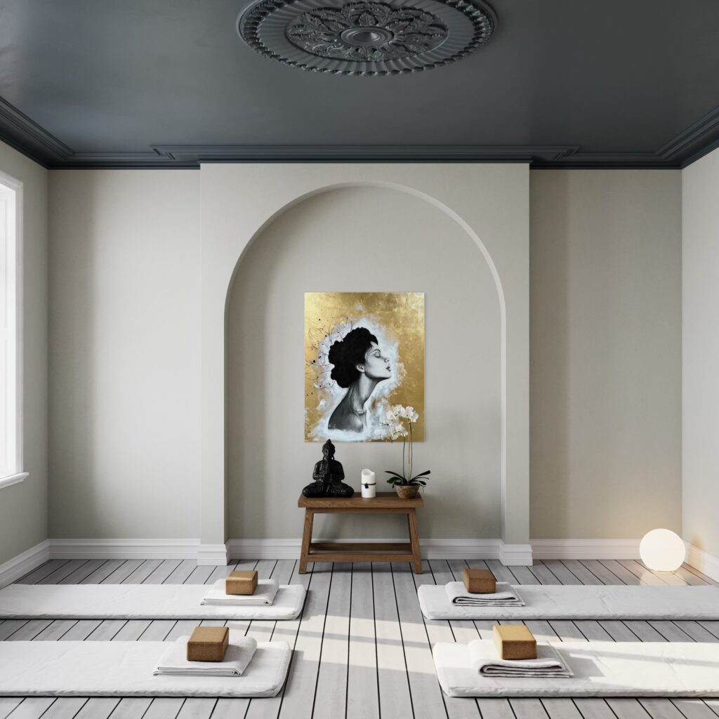 Raumbeispiel Courage in schönem Yogaraum Nadine Elsner